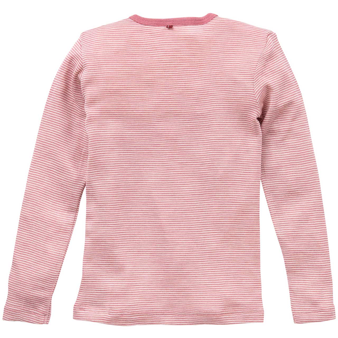 Langarmshirt Wolle Seide rosa gestreift