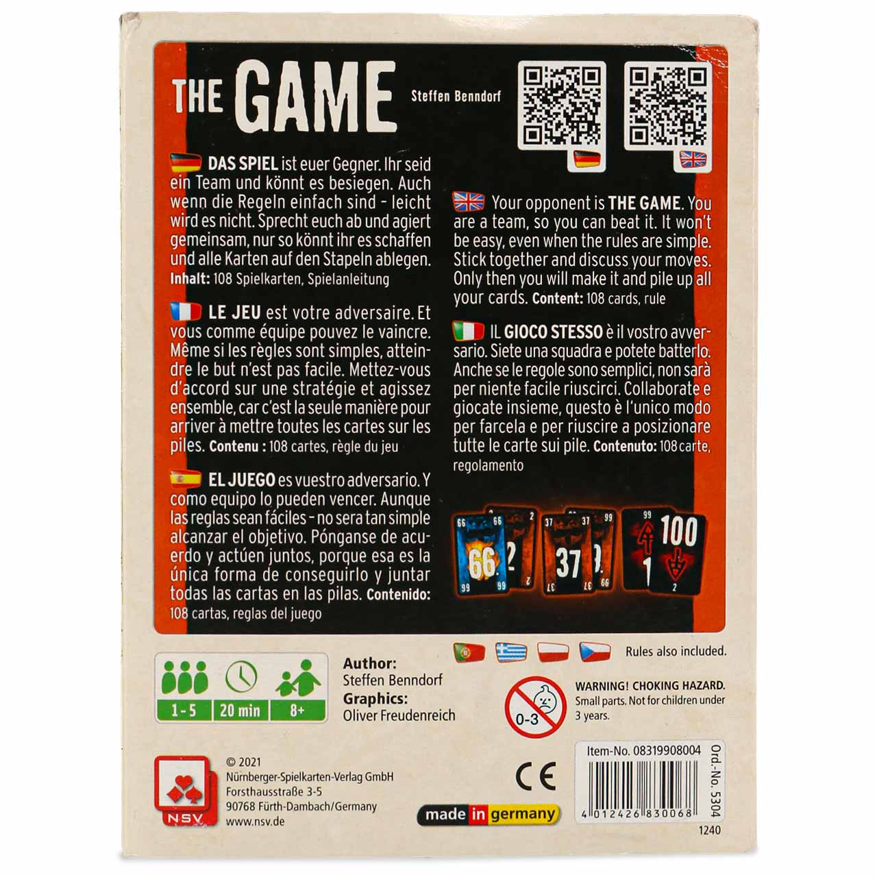 The Game – kooperatives Kartenspiel ab 8 Jahren