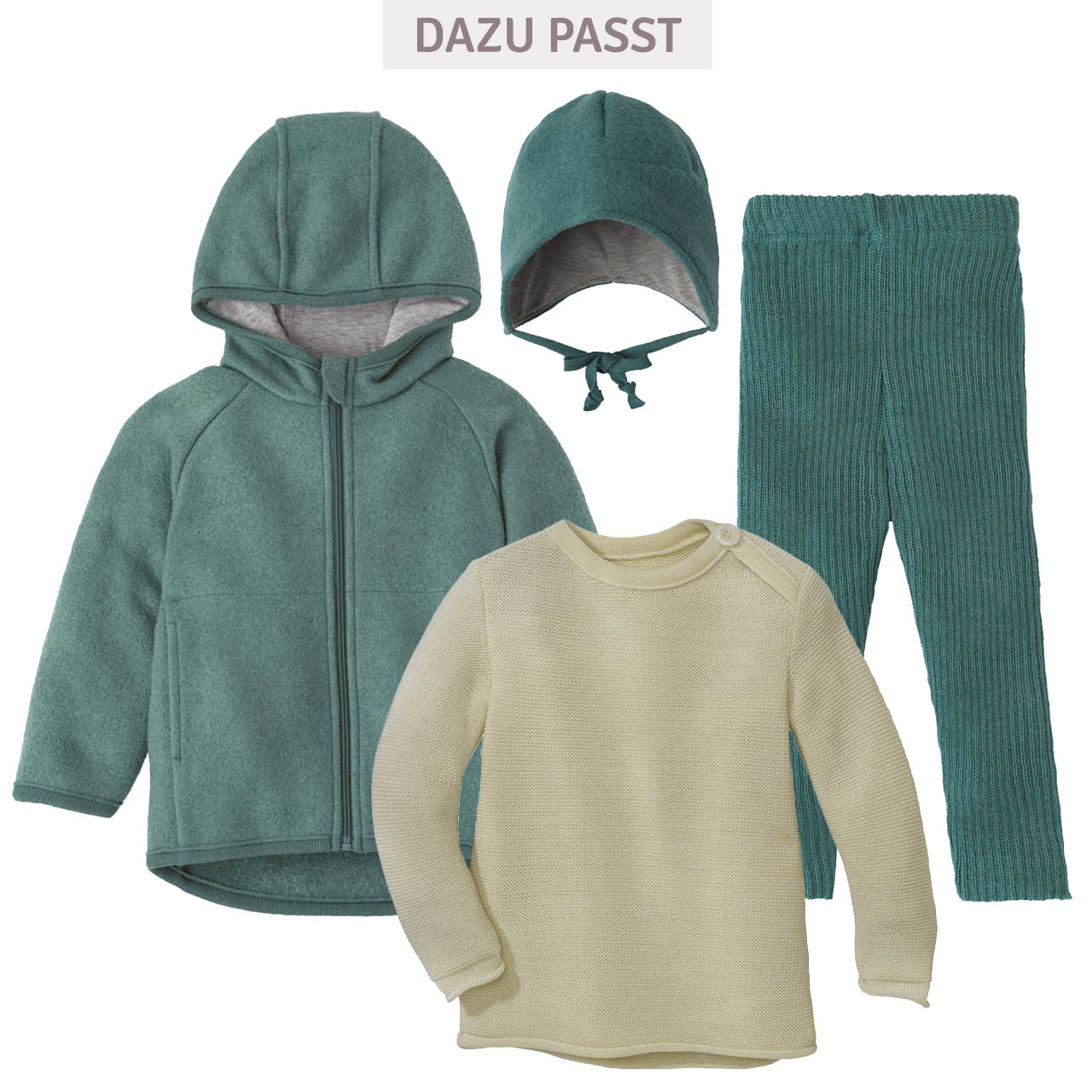 Baby Pullover Schurwolle natur