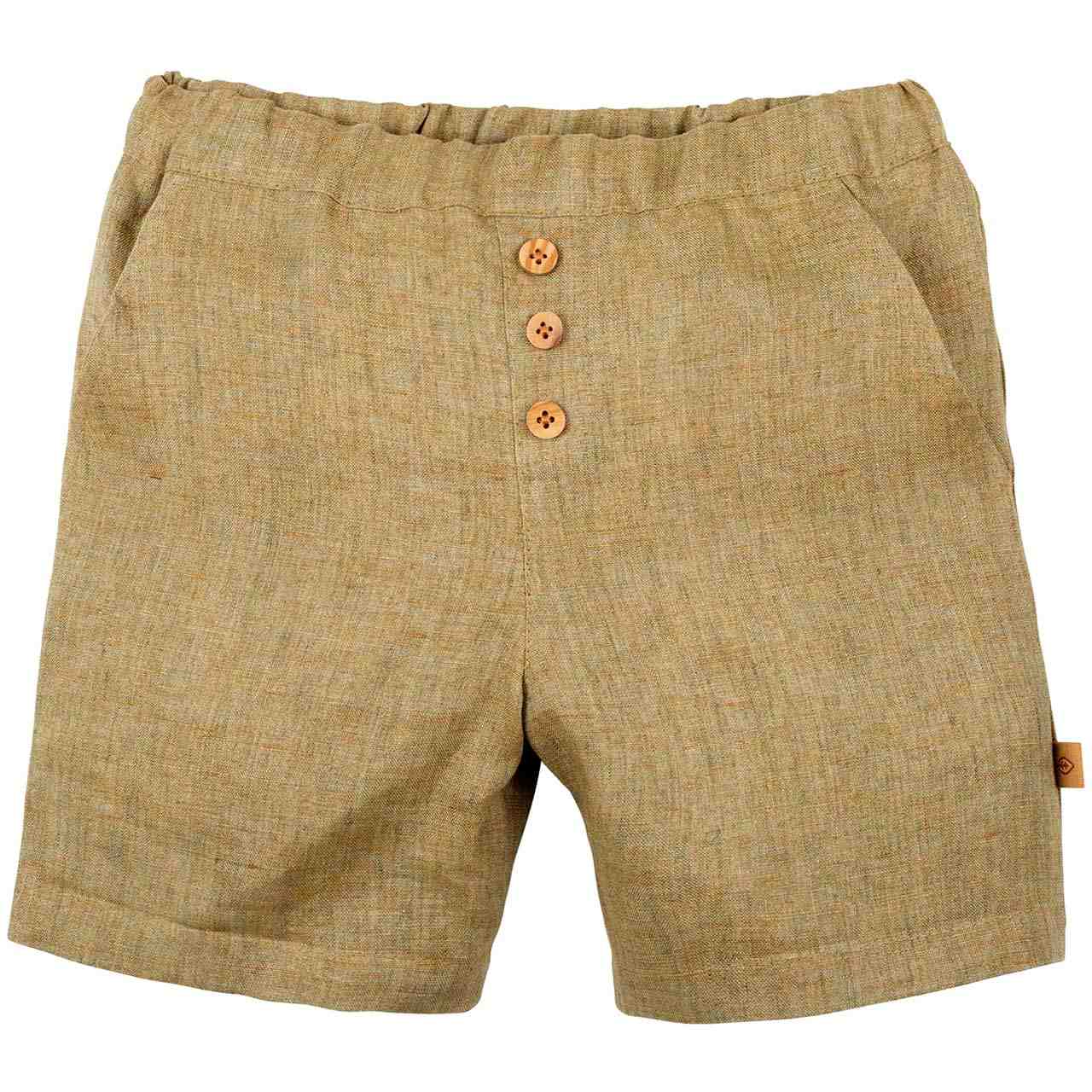 Leichte Leinen Shorts beige-grün