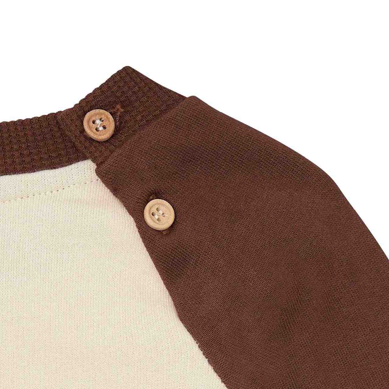 Warmes Raglan Sweatshirt braun-creme