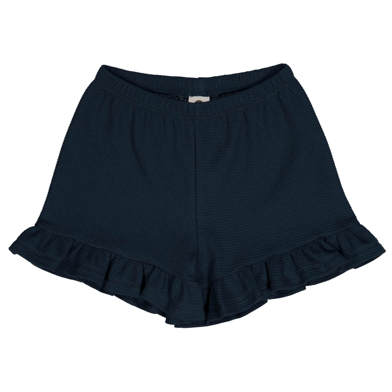 Edle Volant Shorts Waffelstruktur navy