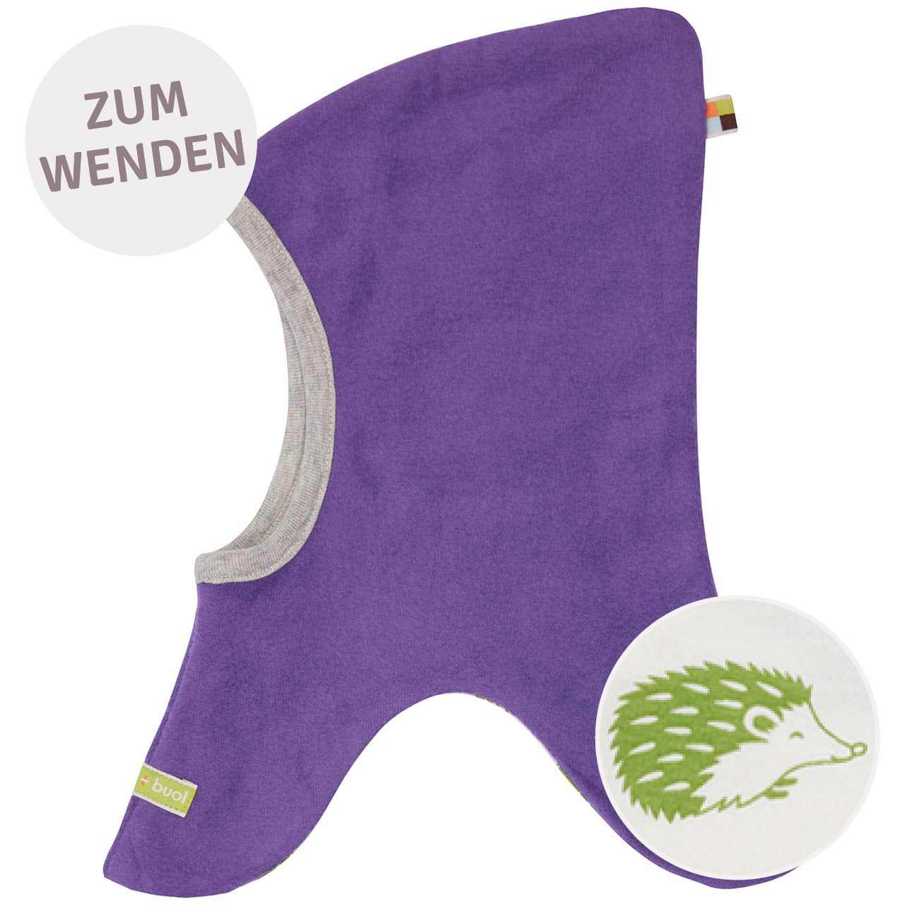 Wende Schlupfmütze Fleece lila