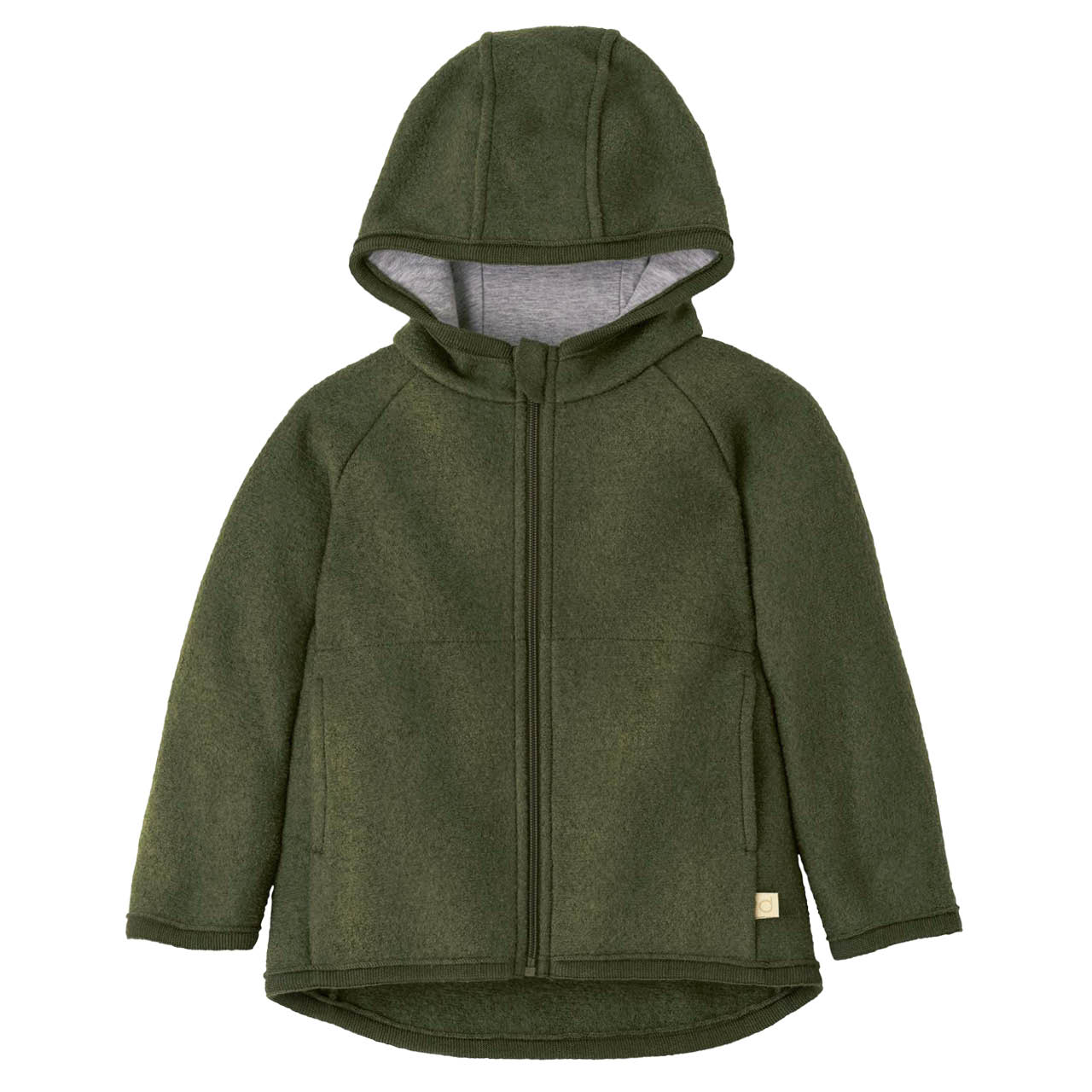 Walkjacke mit Reissverschluss oliv