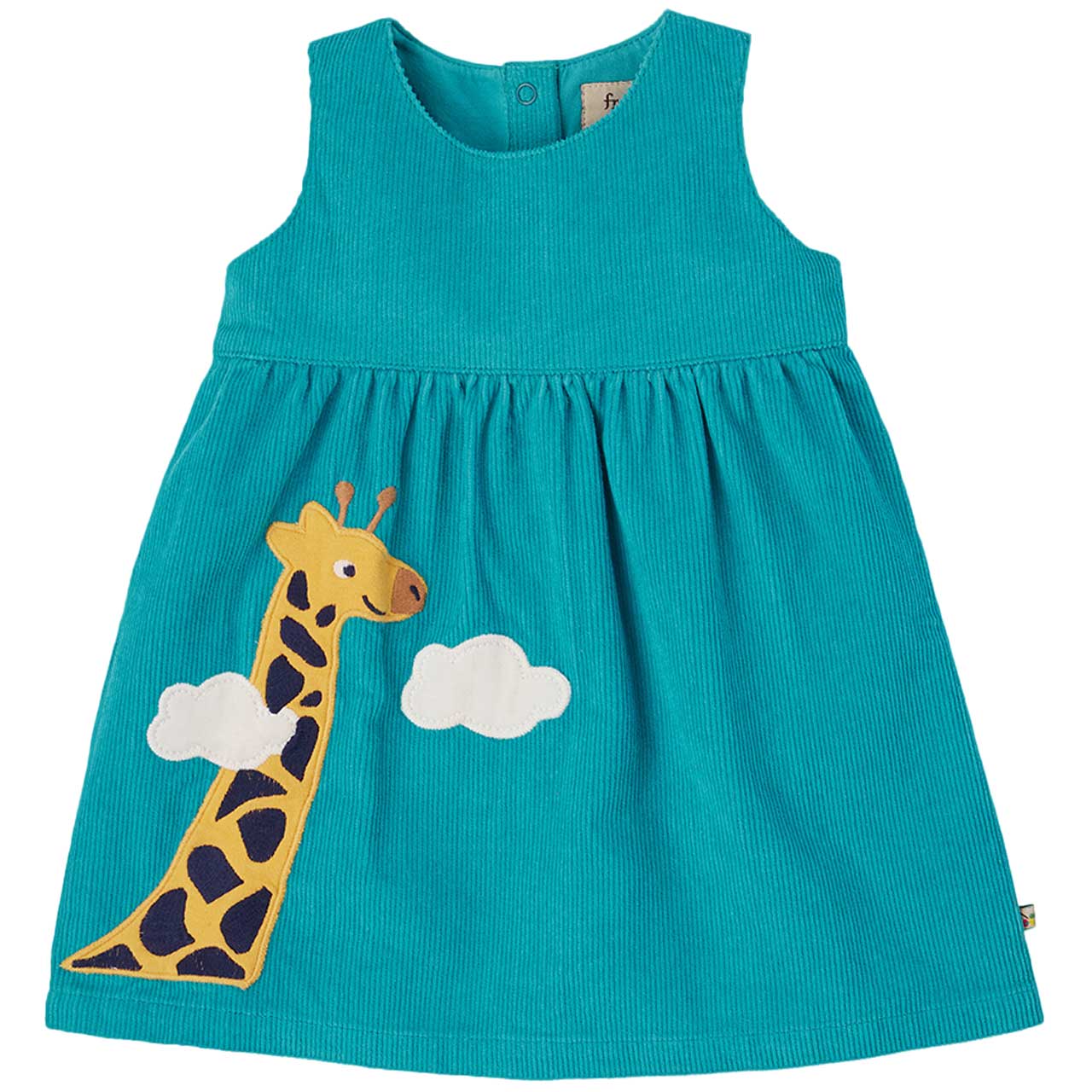 Blaues Cordkleid Giraffe ohne Arm