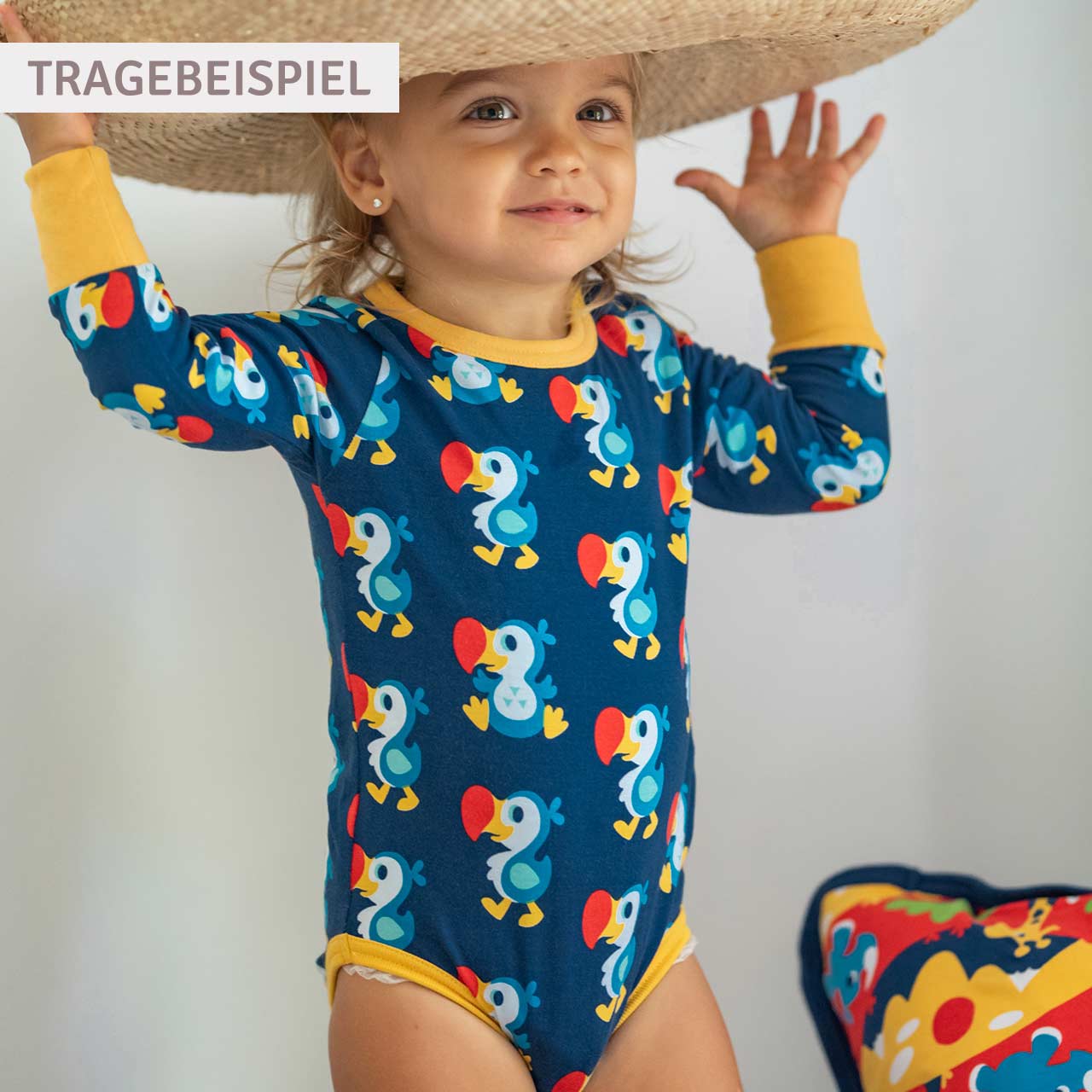 Body langarm breite Bündchen Streifen