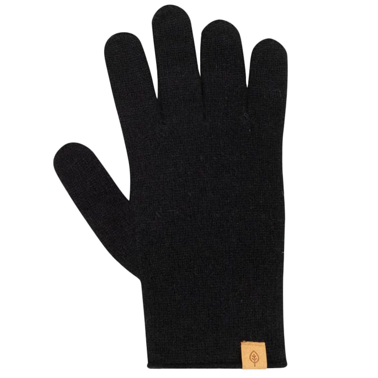 Damen Fingerhandschuhe Wolle Kaschmir schwarz