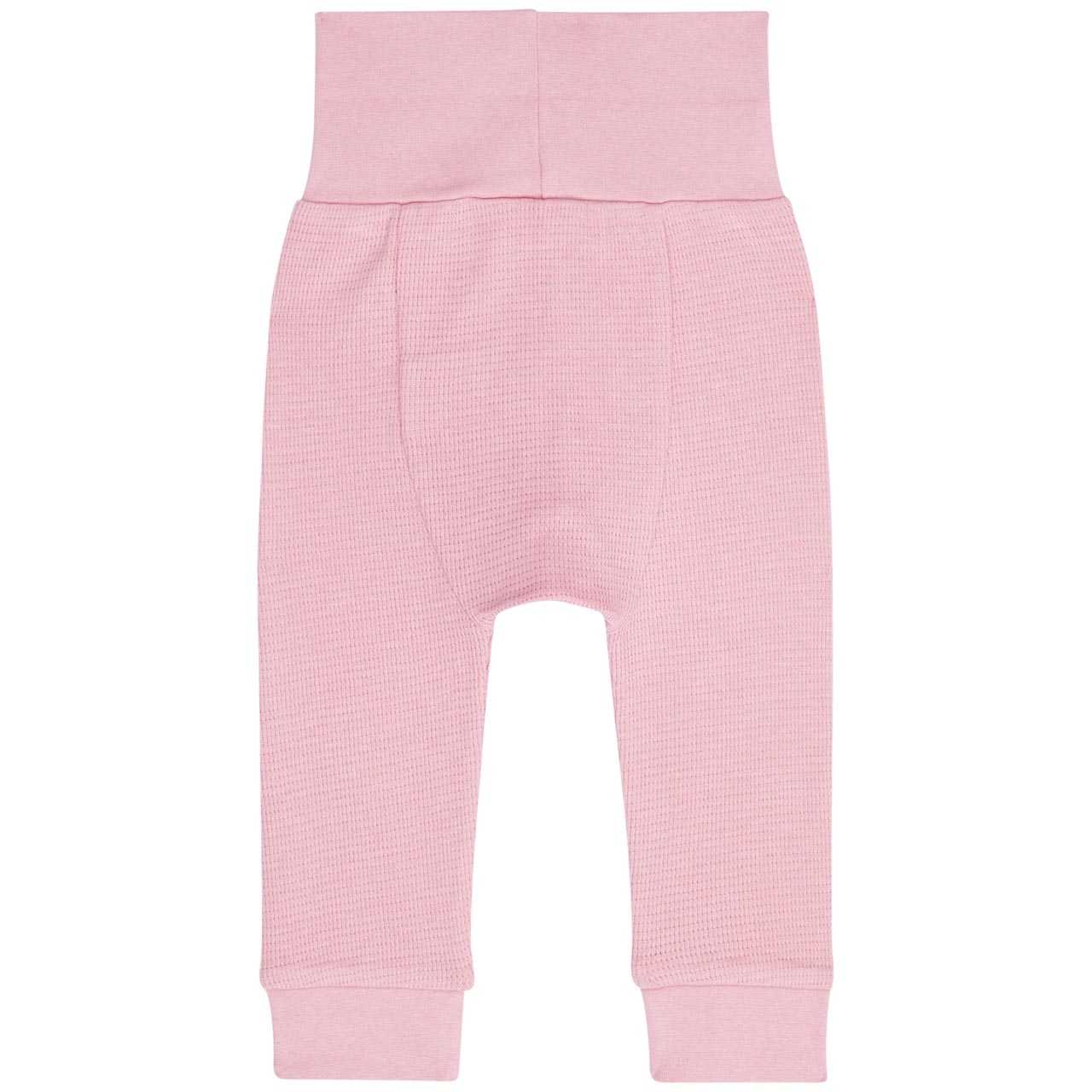 Bündchen Babyhose Waffel-Struktur rosa