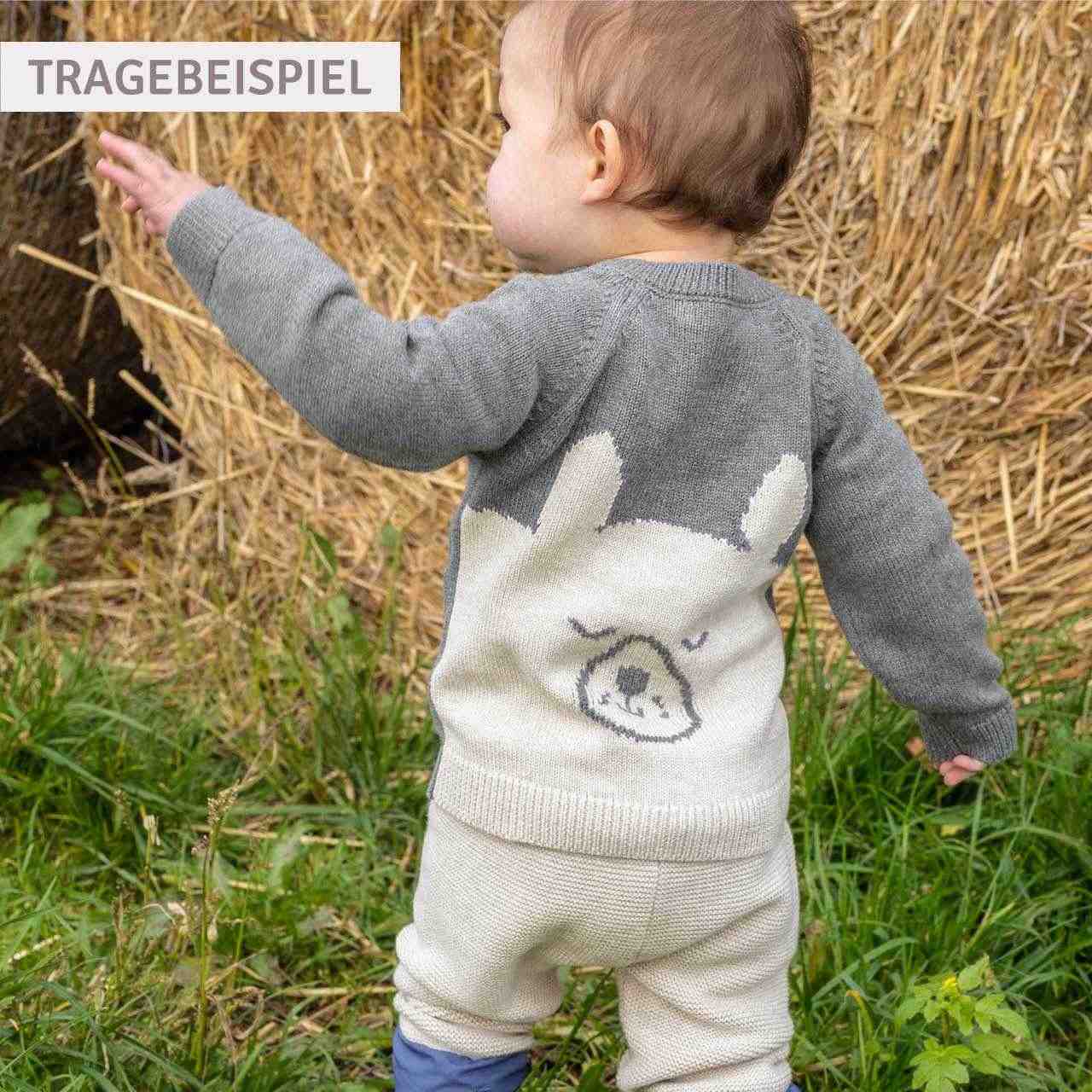 Baby Strickpullover altrosa Katze