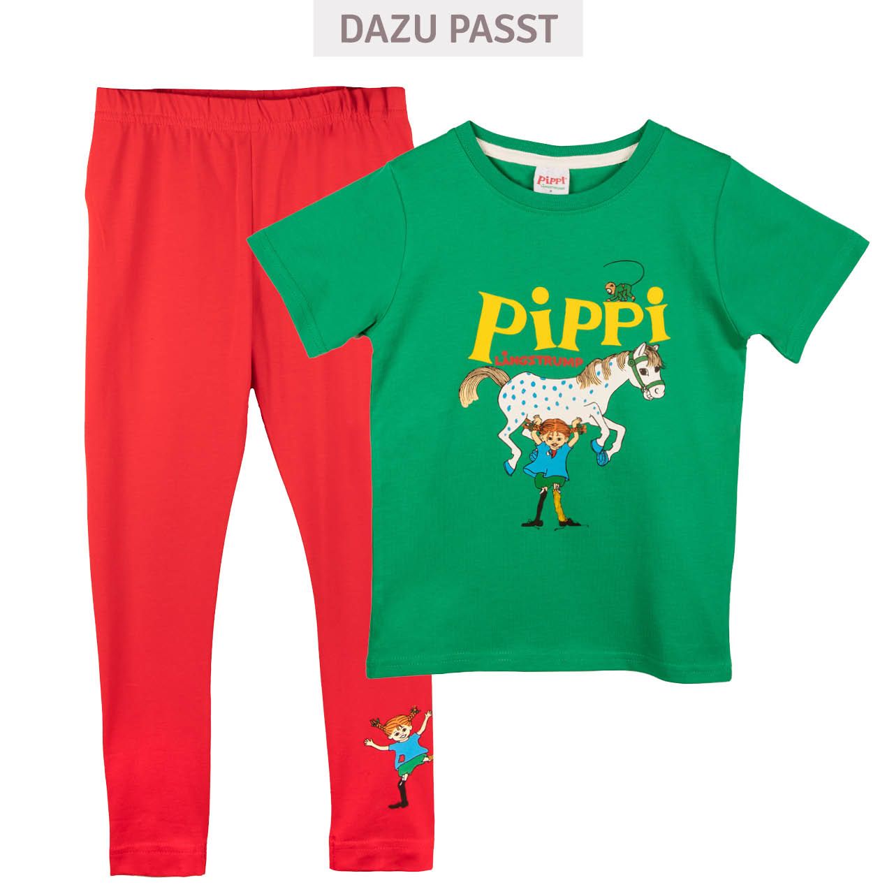 Leggings Pippi Langstrumpf rot