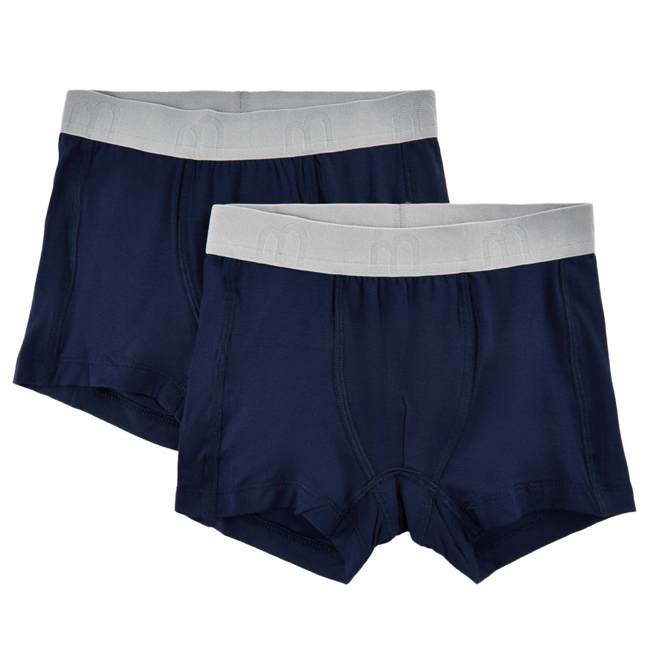 Boxershorts 2er-Pack  uni dunkelblau aus super weicher Bambus-Viskose