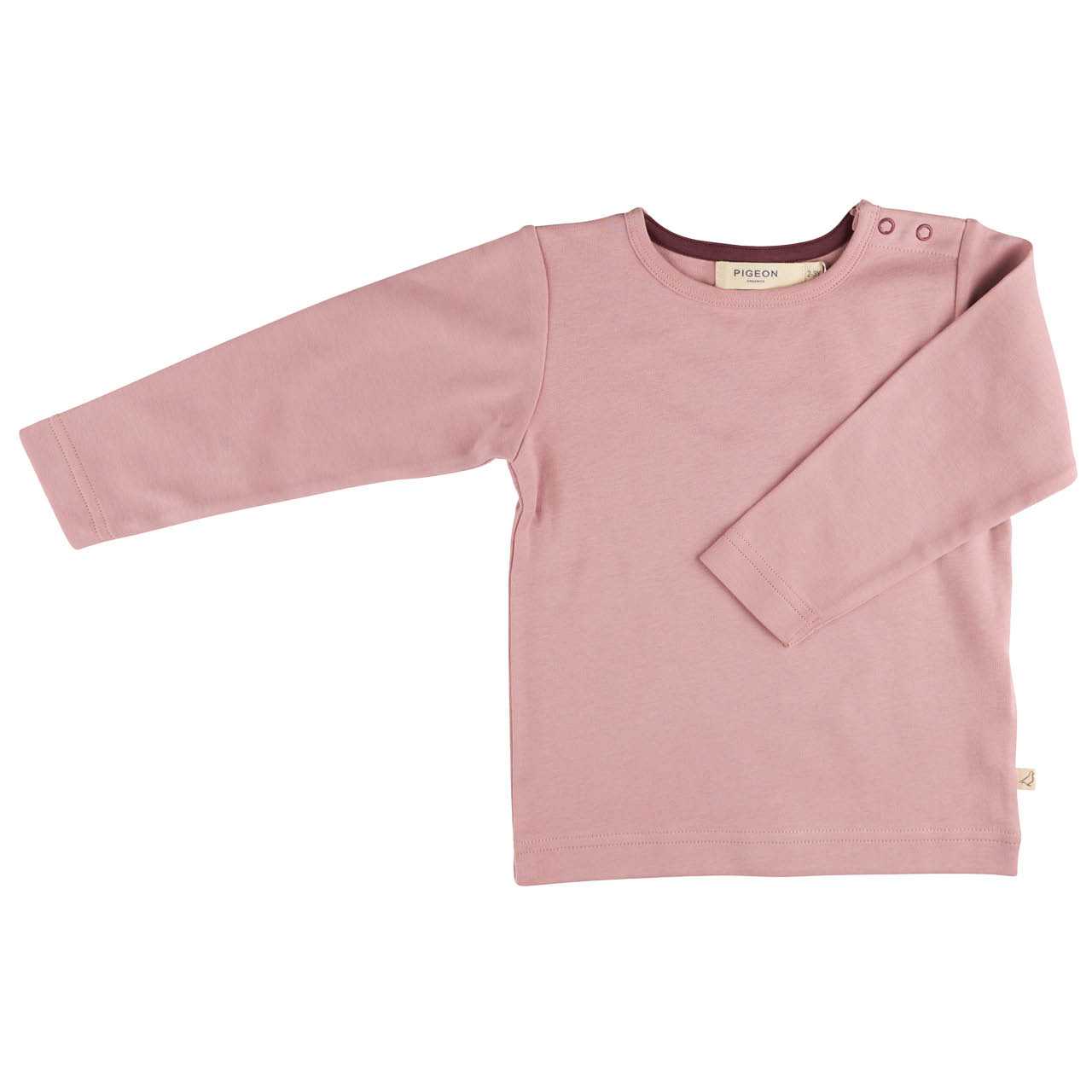 Edles uni Shirt langarm pink