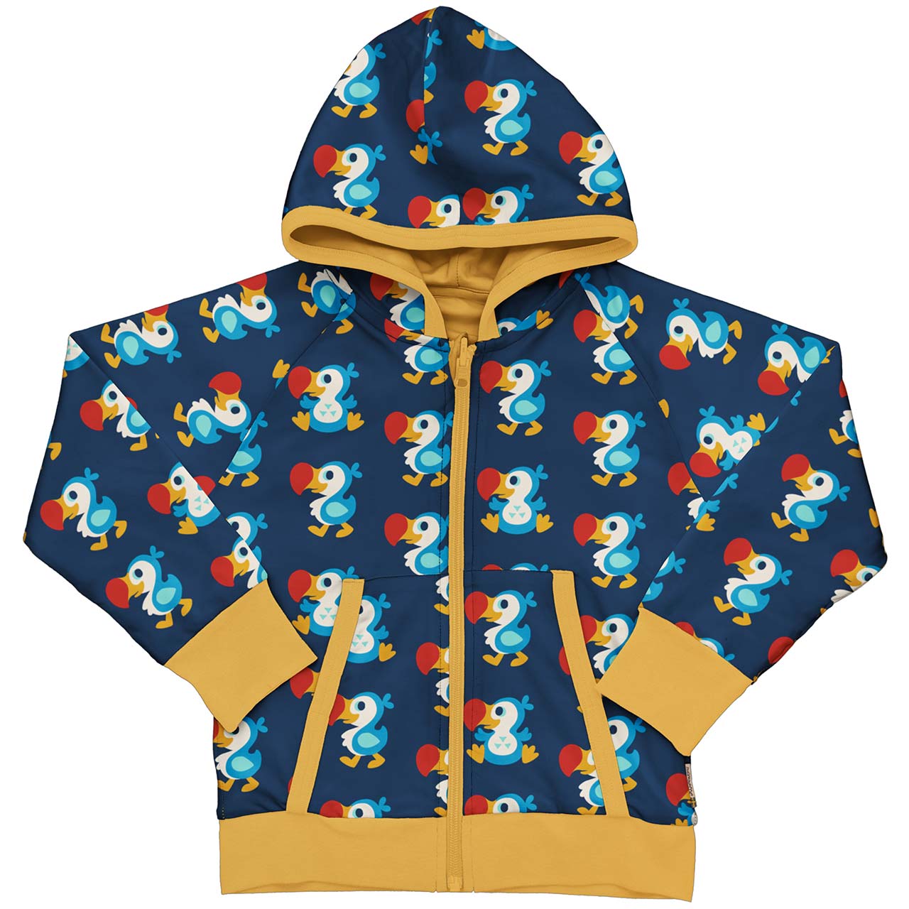 Kapuzenjacke zum Wenden Papageien navy