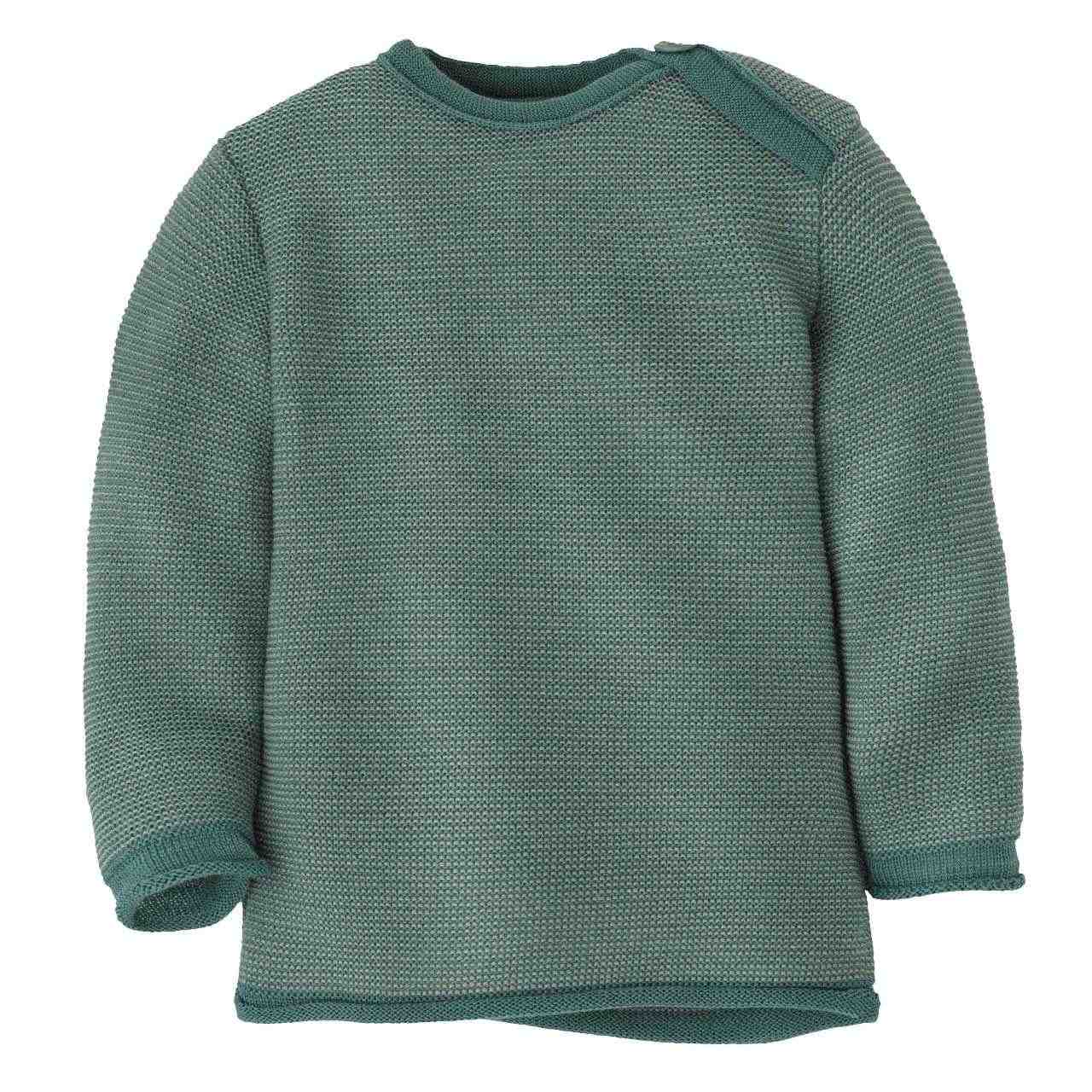 Pullover Baby Schurwolle eukalyptus-jade meliert