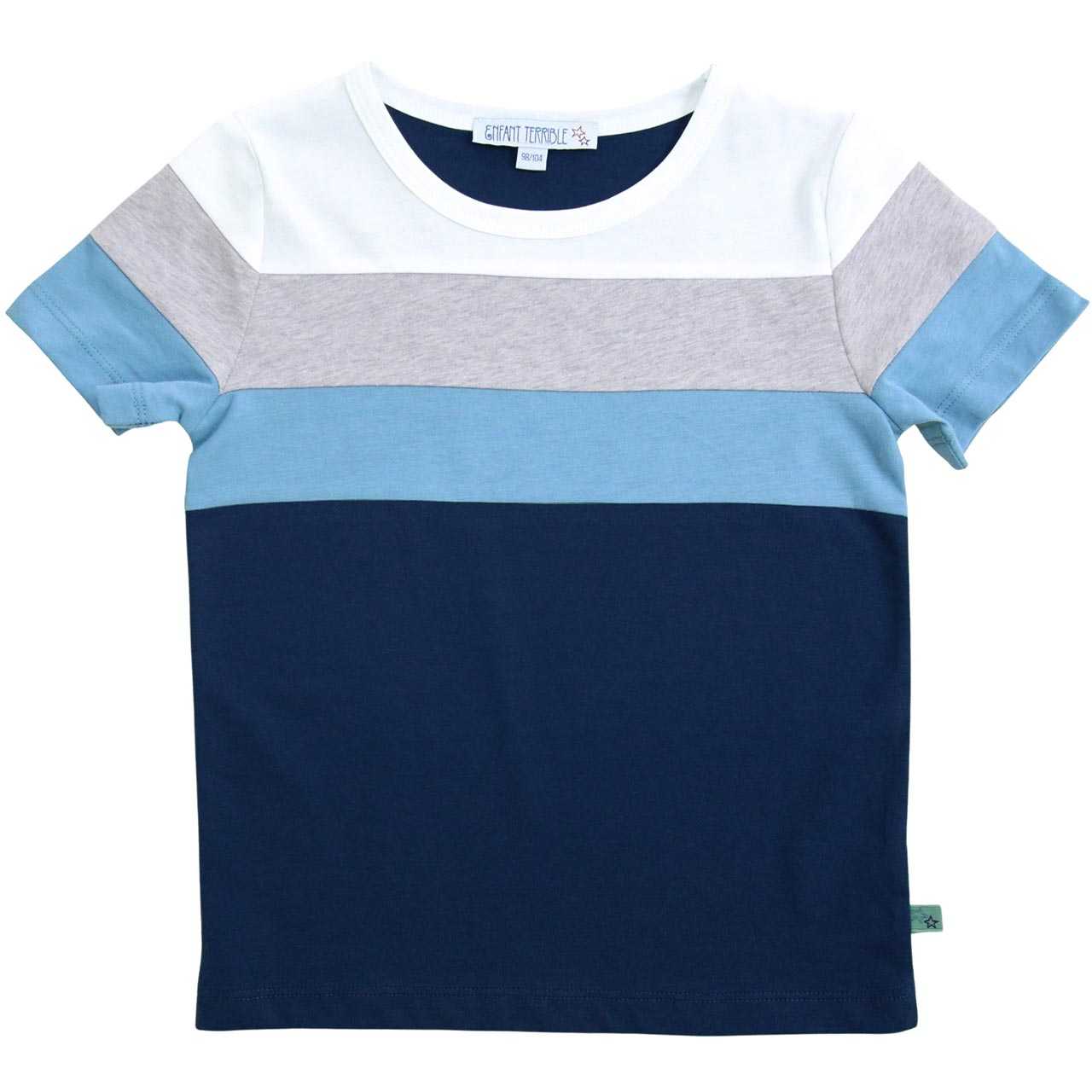 Shirt kurzarm Colour Blocking dunkelblau