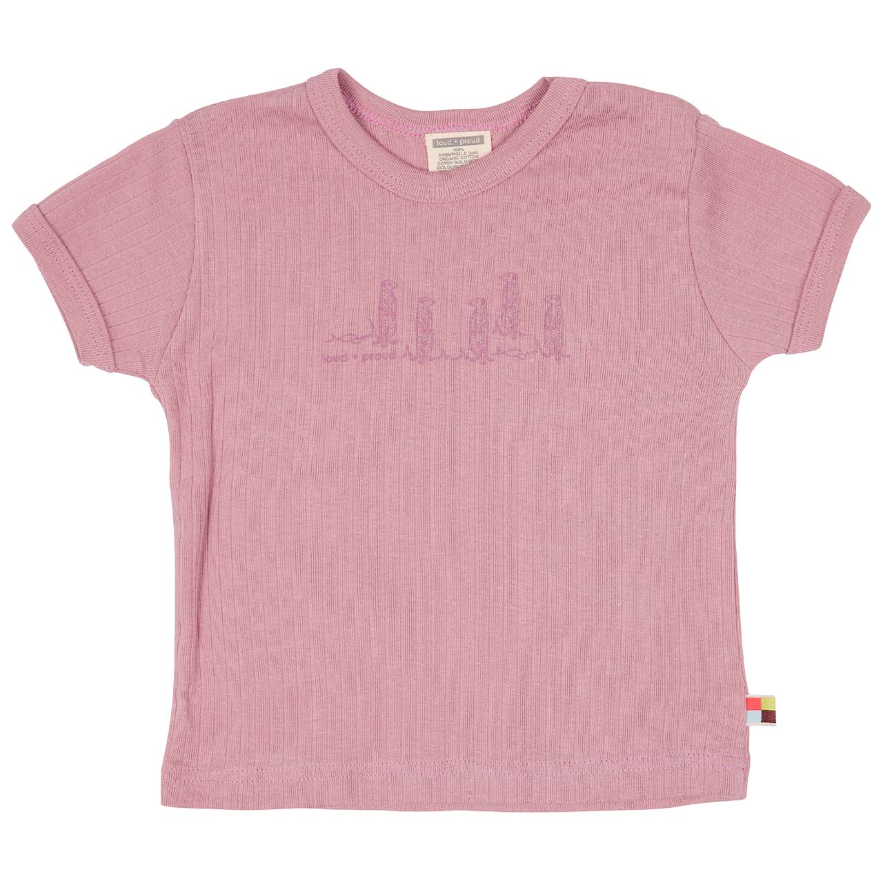 Weiches T-Shirt Rippe Erdmännchen rosa