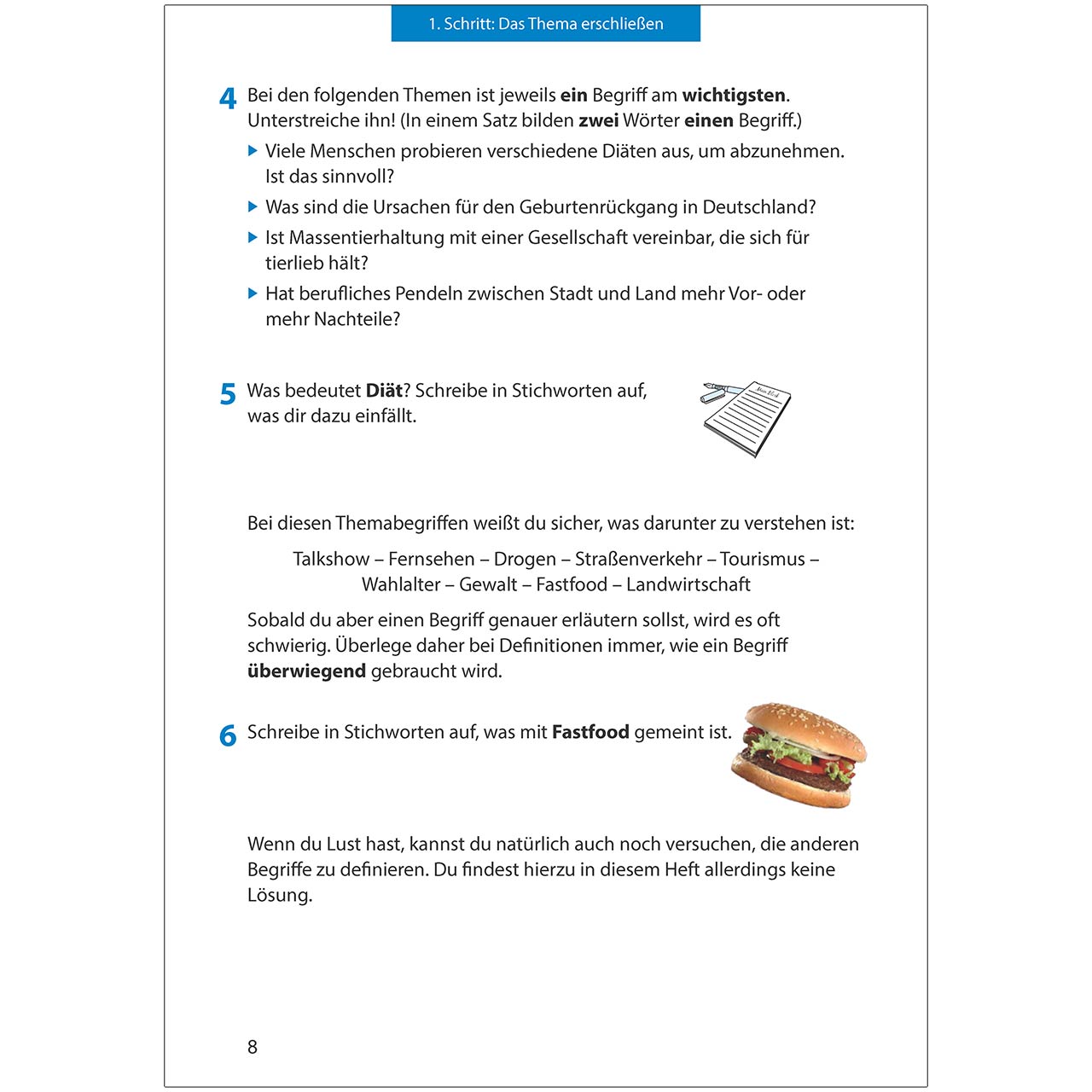 Übungsheft Aufsatz „Erörterung“ 8. bis 11. Klasse