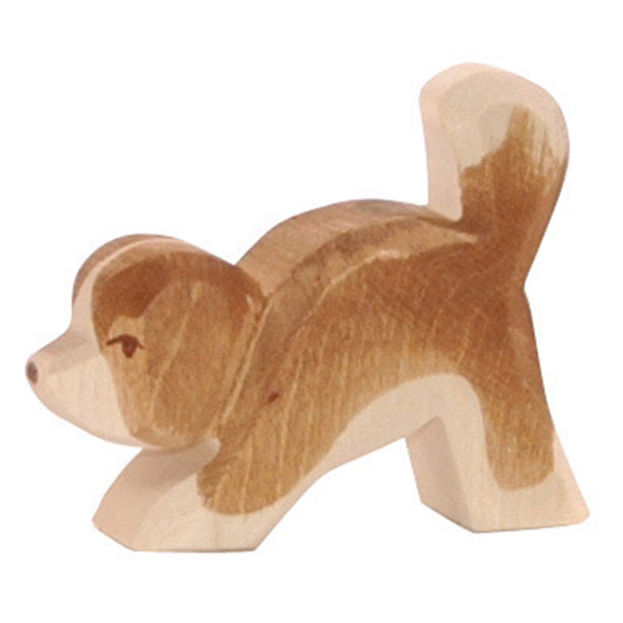 Kleiner Bernhardiner Holztier 5 cm hoch Kleiner Bernhardiner Holztier 5 cm hoch