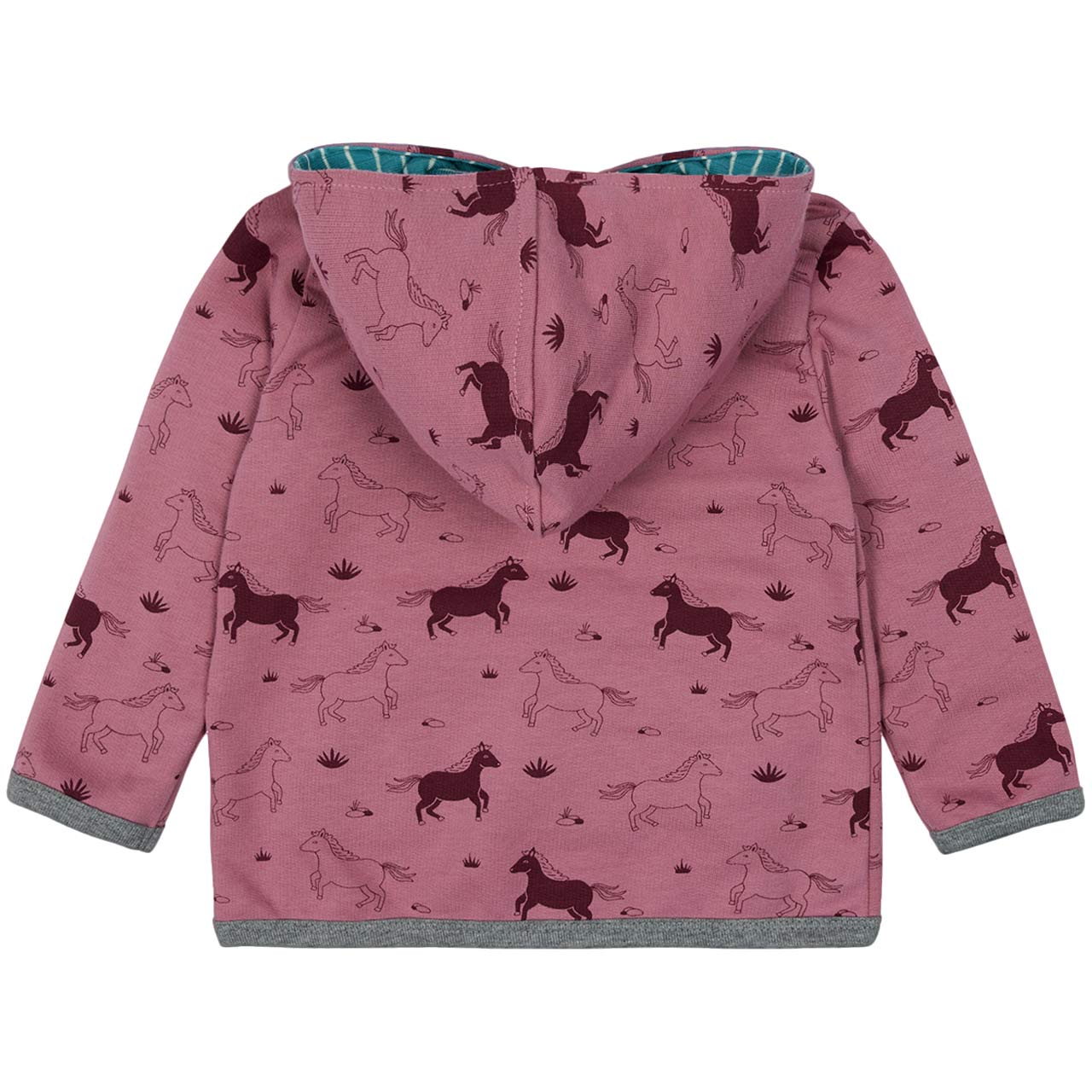 Kapuzen Sweatjacke Pferd pink