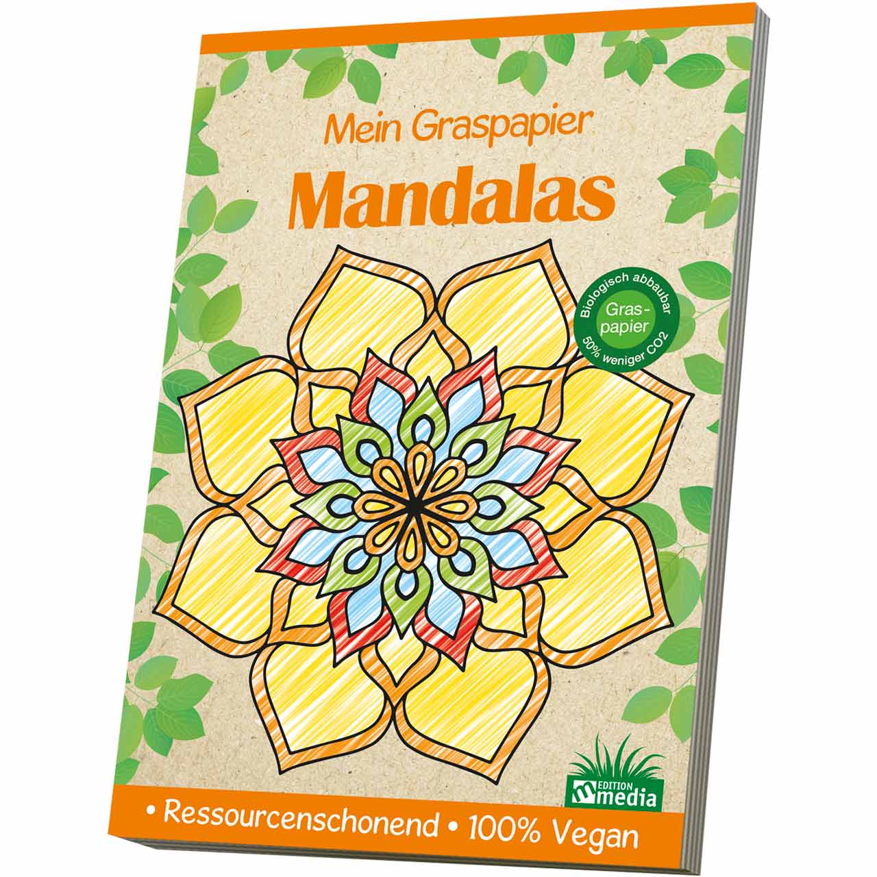 Mein Graspapier Malblock – Mandalas