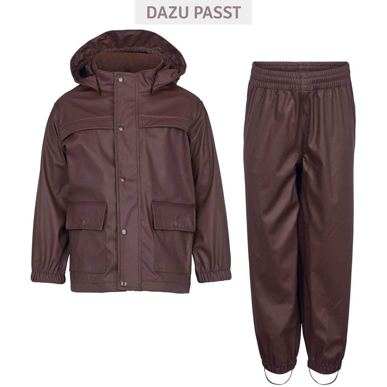 Regenjacke ungefüttert kaffeebraun