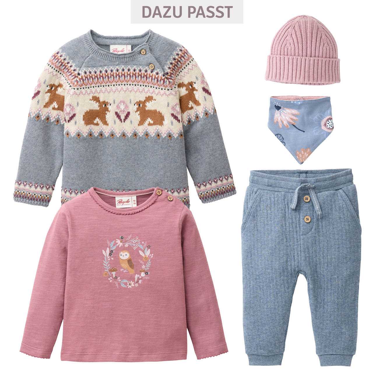 Super softe kuschelige Freizeithose rauchblau