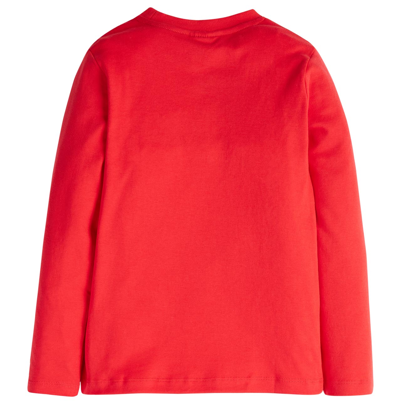 Langarmshirt 8 mit Drachen-Aufnäher rot