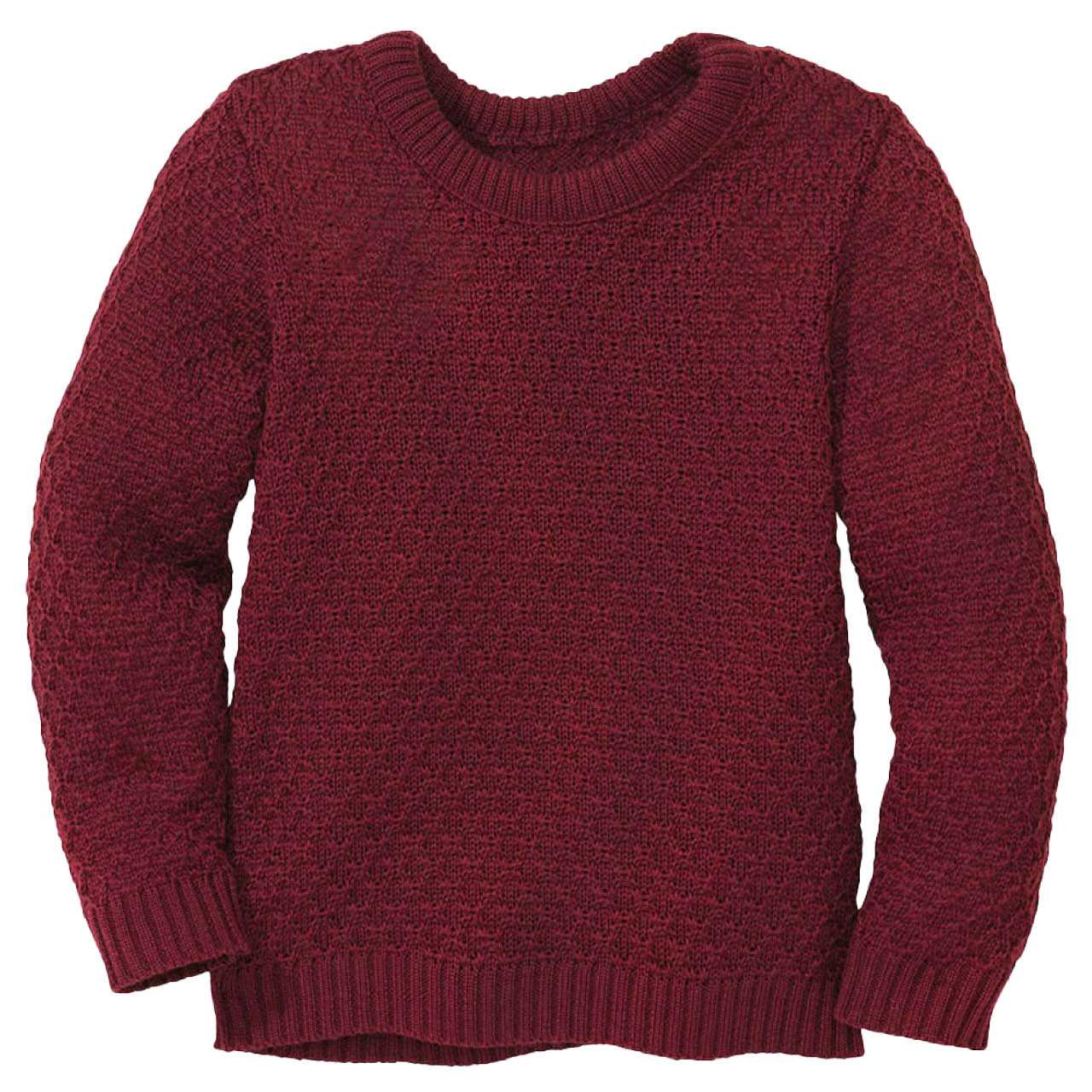 Pullover Zick-Zack Strickmuster cassis