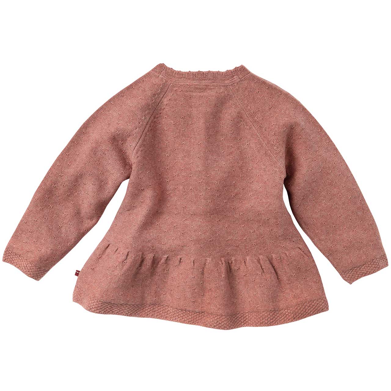 Schicke Strickjacke Ajour beere meliert