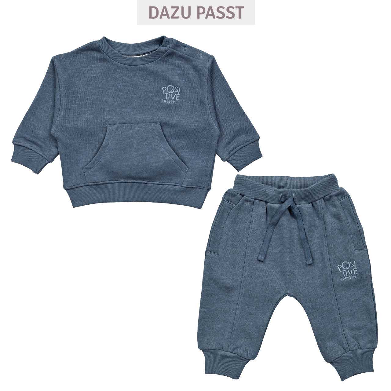 Uni Sweat Babyhose Denim-blau