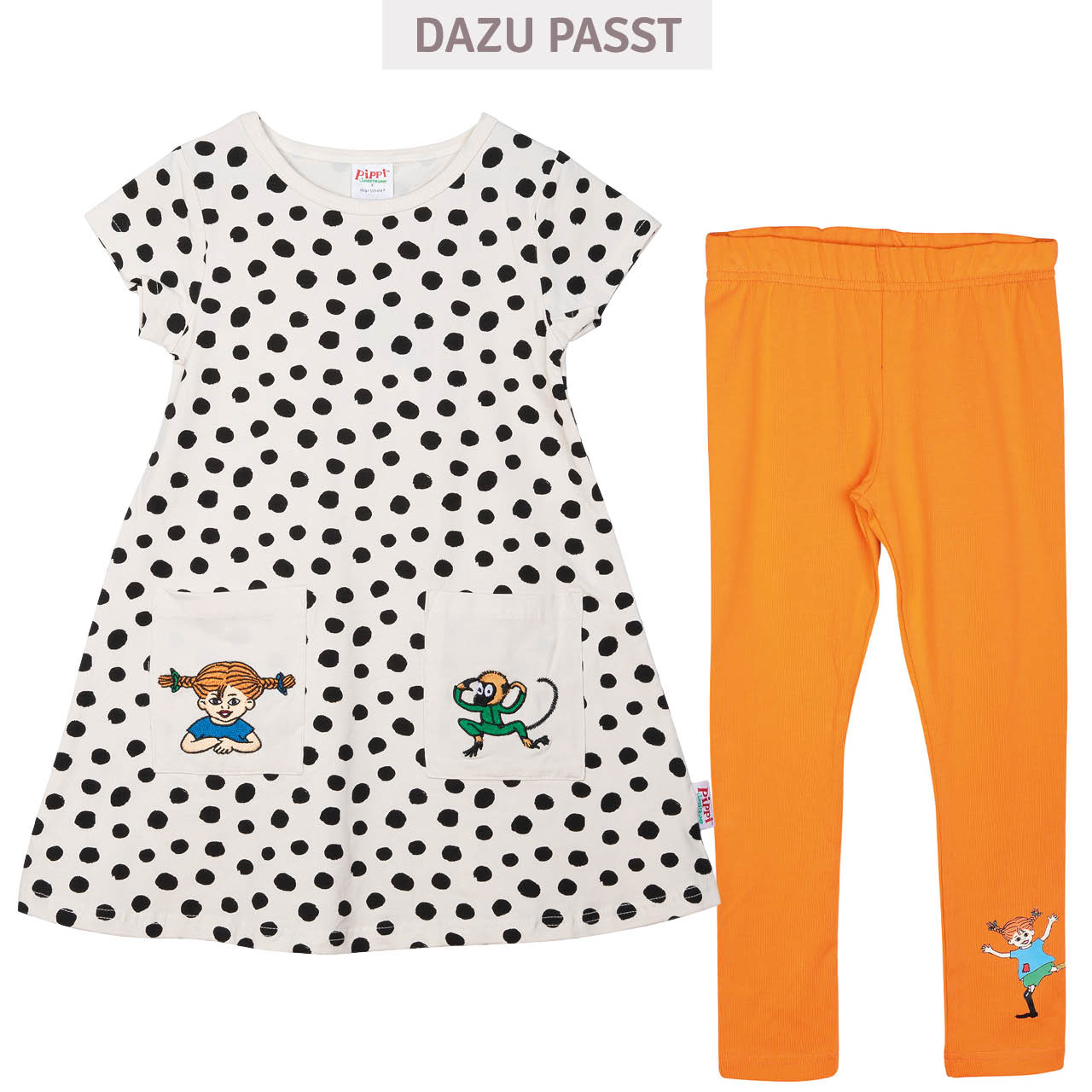 Leggings Pippi Langstrumpf orange