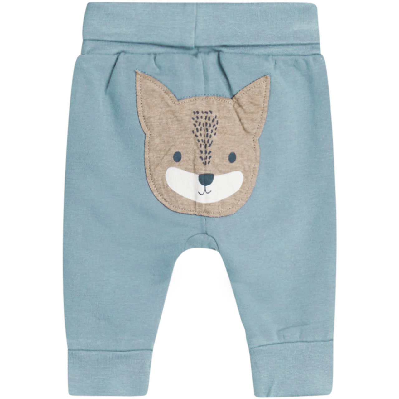 Baby Jogginghose Waldtiergesicht blau