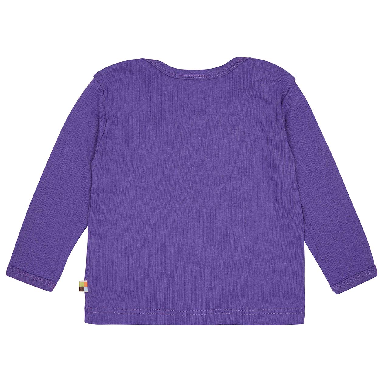 Softes Langarmshirt grobe Rippe violett