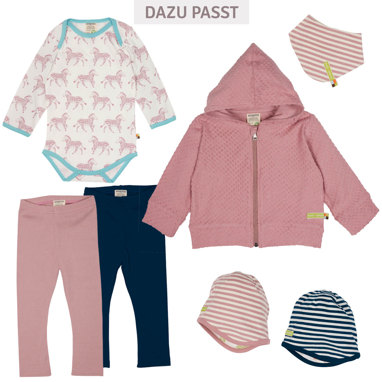 Weiche Kapuzenjacke Frottee rosa