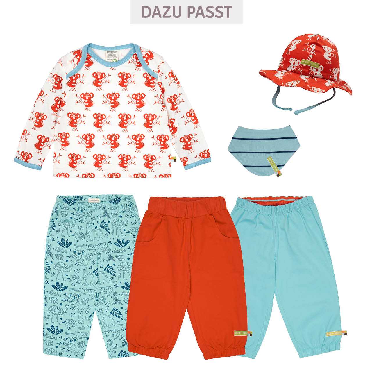 Leichtes Shirt langarm Koala rostorange