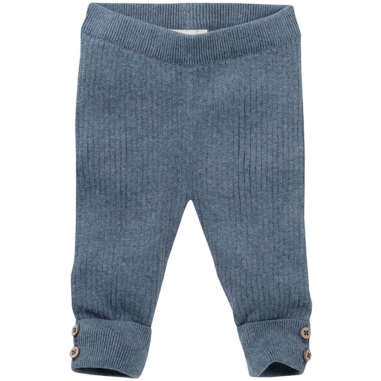 Warme Strickhose jeansblau melange