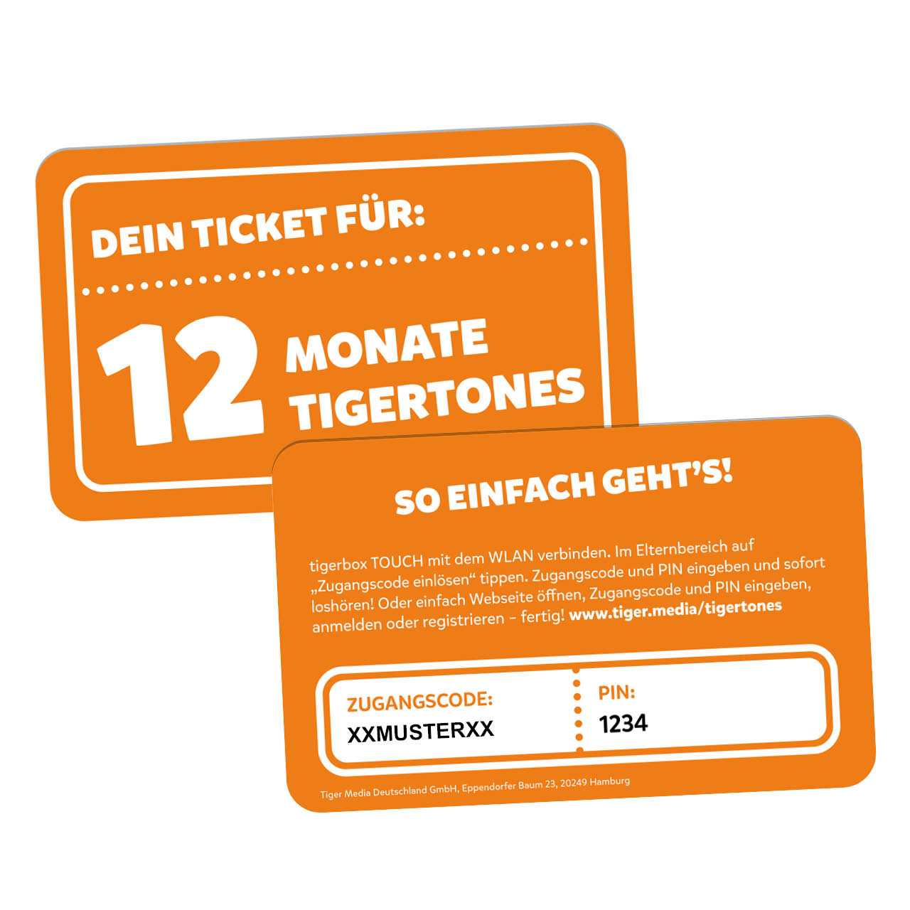 Tigerticket – 12 Monate Zugang zu tigertones