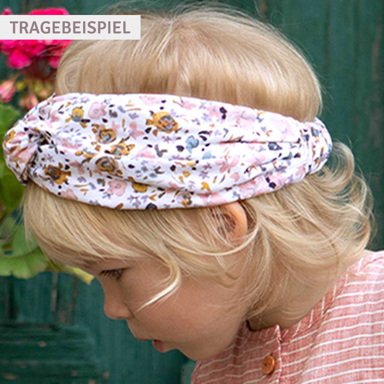 Sommer Haarband Blumen altrosa