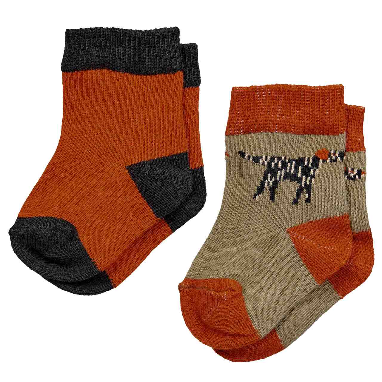 Socken 2er Pack Hund haselnuss-braun