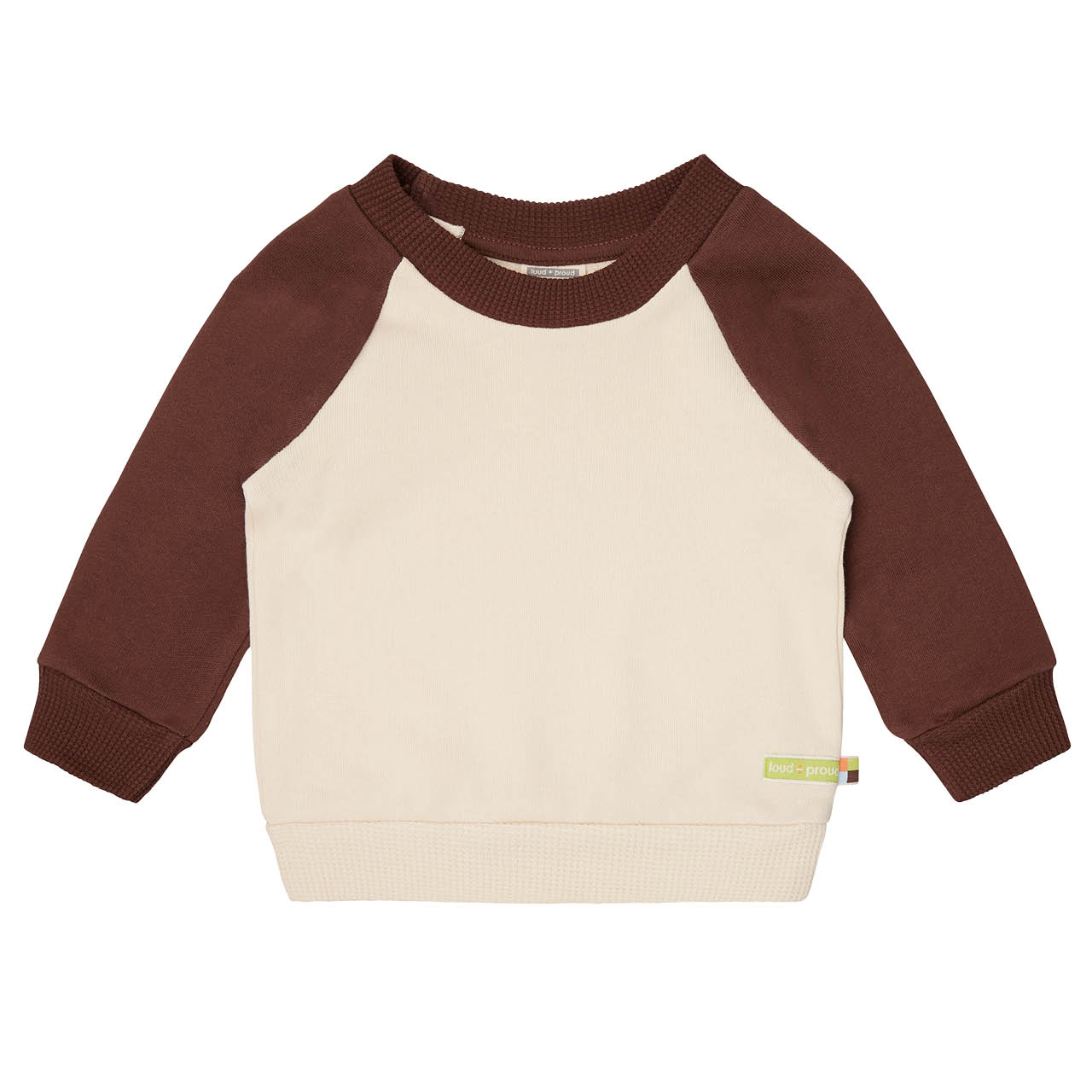 Warmes Raglan Sweatshirt braun-creme