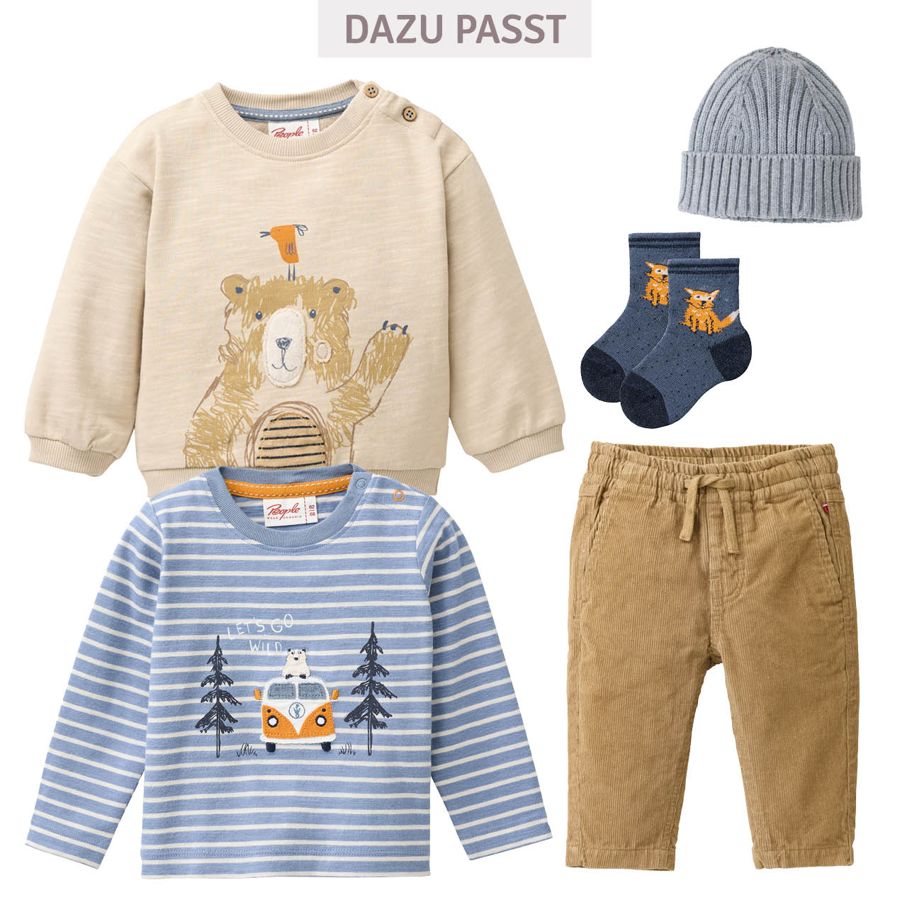 Weiches Sweatshirt Bär sand