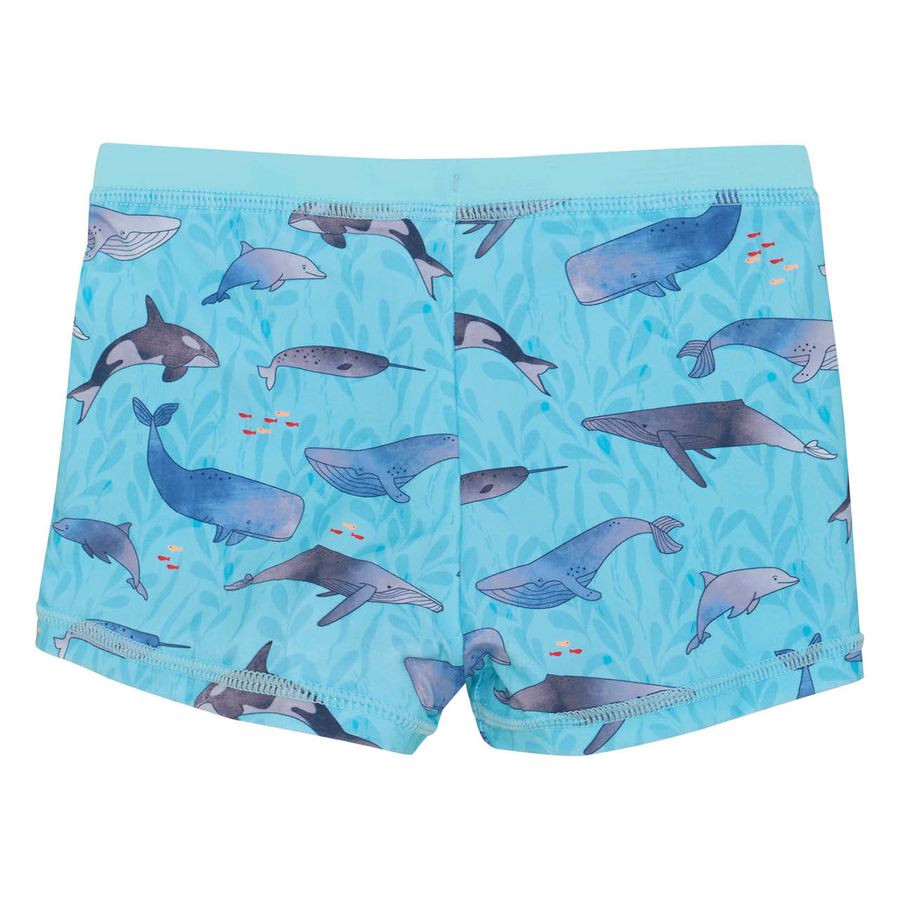 Kurze Badehose Fische blau