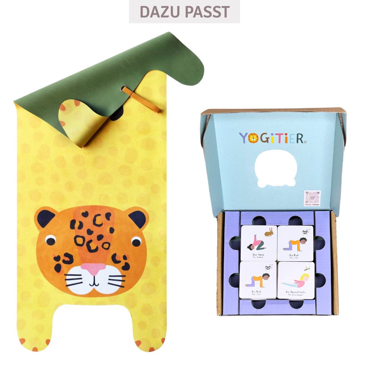 Kinder-Yogamatte Luka der Leopard