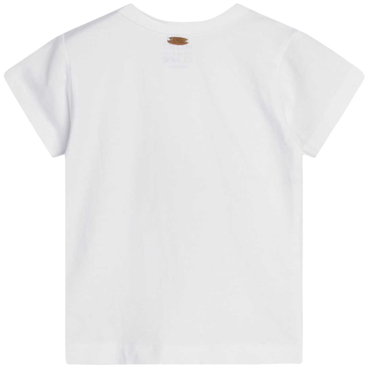 Elastisches Shirt kurzarm Hummer Aufnäher weiß