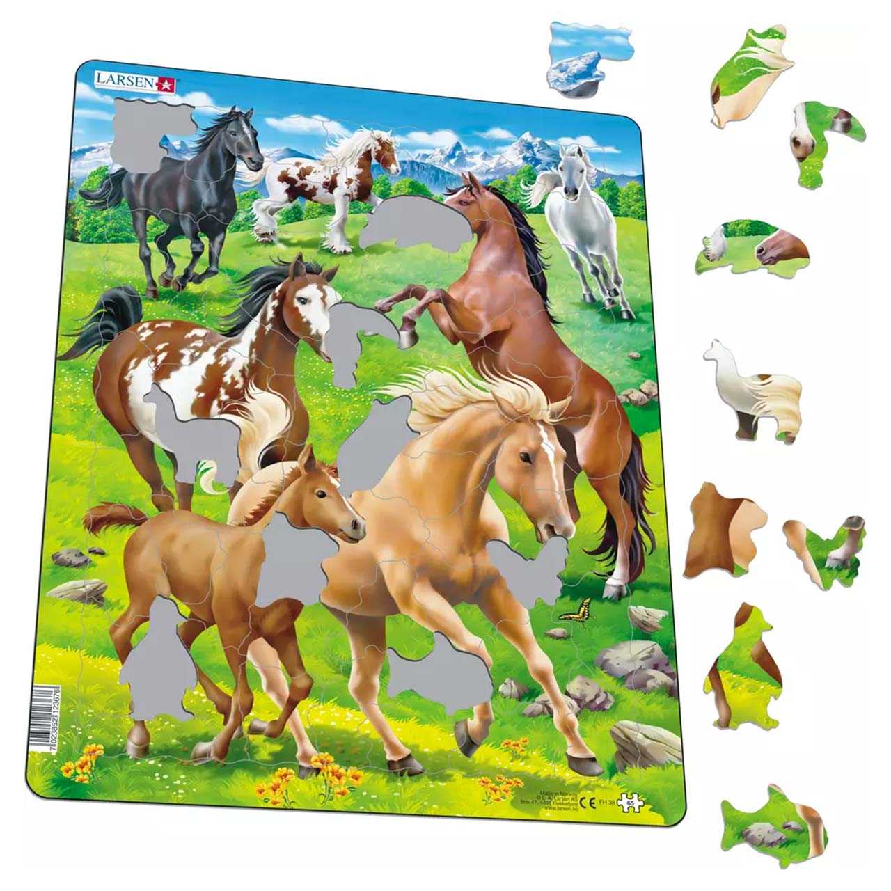 Kinder Puzzle ab 3 Jahre Pferde Tiermotiv