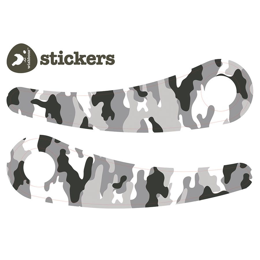 Sticker "Camo grau" für Wishbone recycled black bikes