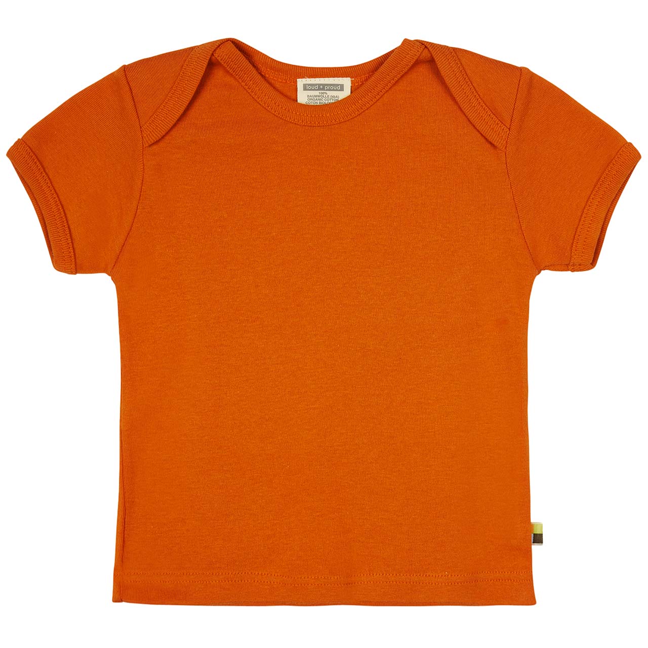 Leichtes T-Shirt Rippe uni rostorange