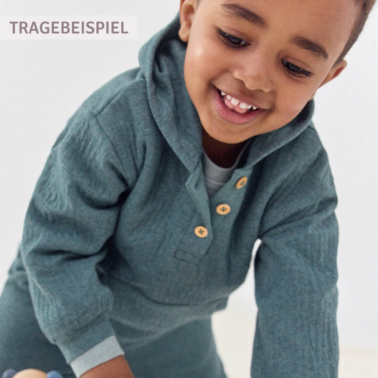 Softer kuscheliger Hoodie rauchblau