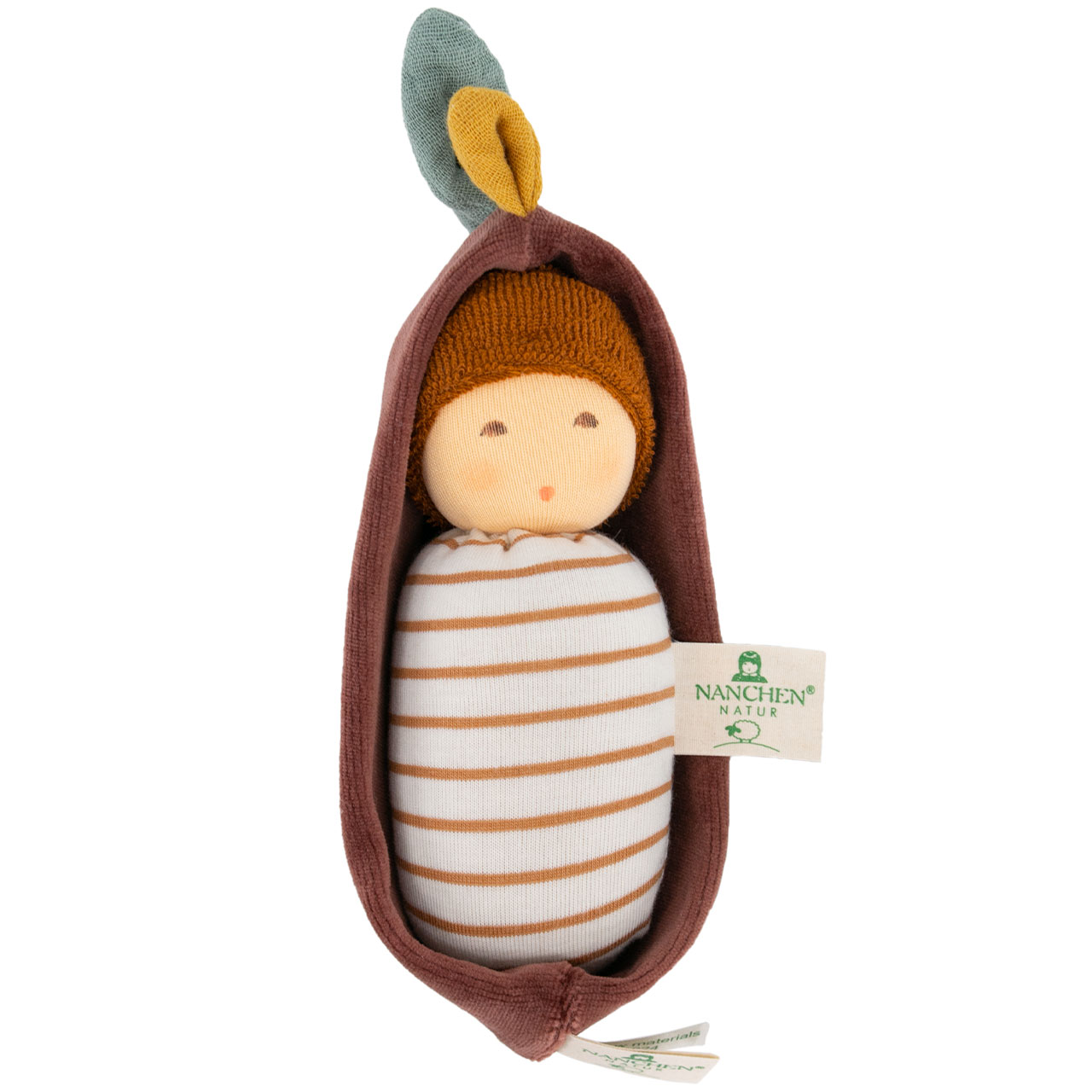 Babyrassel Eichenbaby im Rindenbett