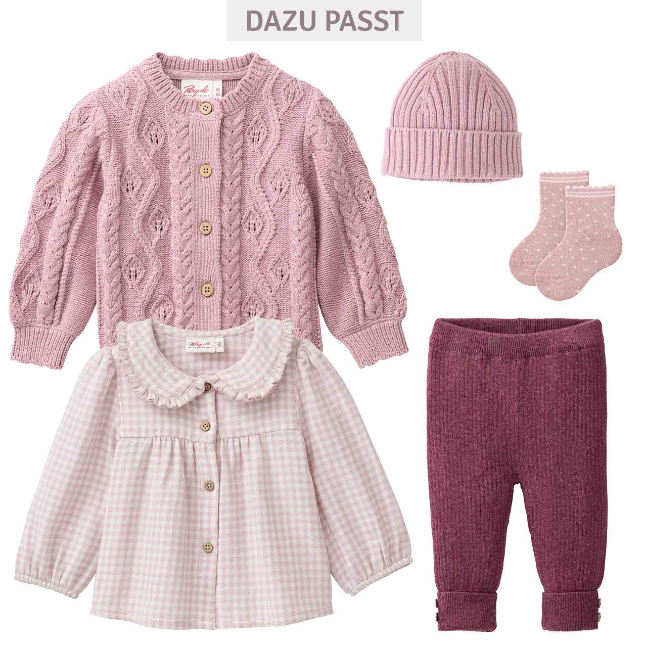 Edler Zopfstrick Cardigan rosenholz